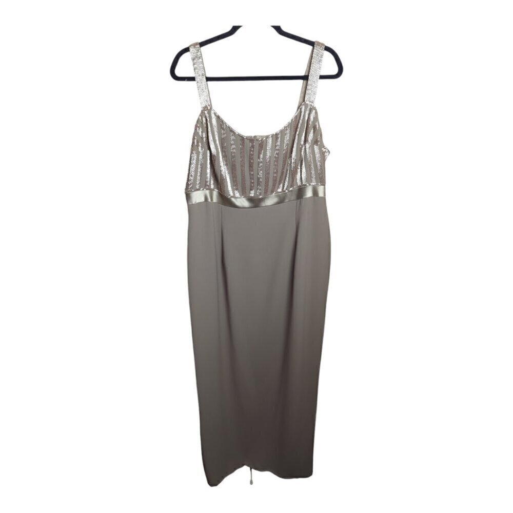 Jovani Fancy Prom Evening Beautiful beaded Dress With Thick Straps Size 18 Plus